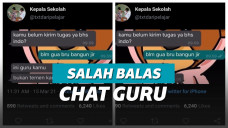 Murid salah balas chat ke guru
