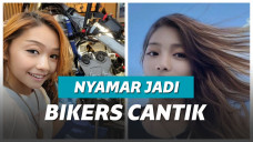 Pria tua nyamar jadi bikers cantik