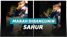 Emak-emak marah ke para remaja yang bangunkan sahur