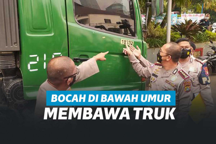 Viralnya bocah 12 tahun mengendarai truk di jalan tol