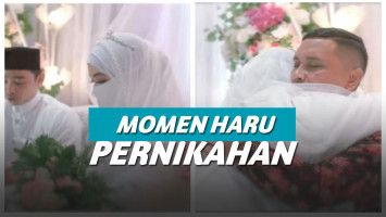 Momen haru pernikahan Christin Natalia yang dihadiri ayahnya