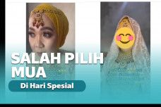 Mempelai wanita dimake up ulang karena salah pilih MUA