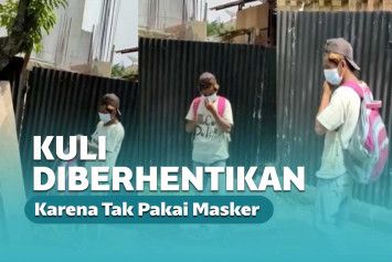 Kuli Bangunan Tak Pakai Masker