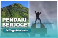 Viral pria joget di tugu Gunung Merbabu