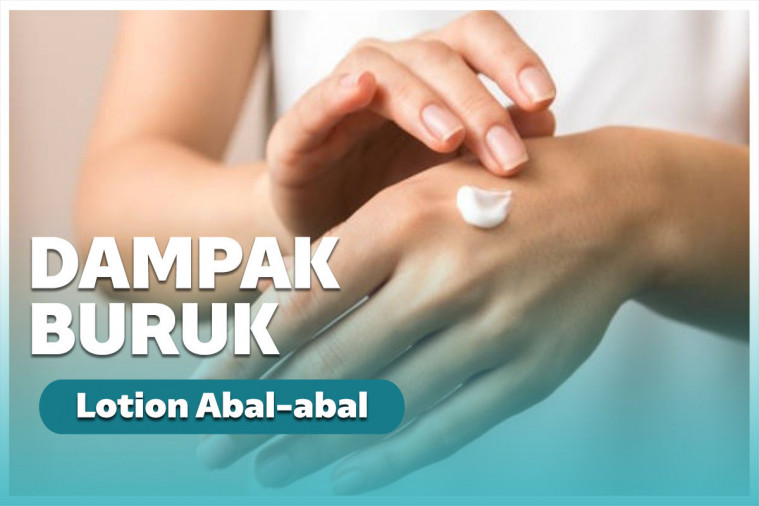 Ilustrasi memakai hand body lotion