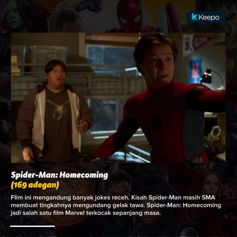 adegan komedi terbanyak di marvel