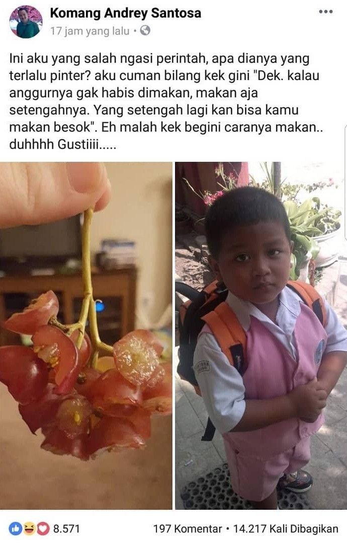 bocah salah menafsirkan perintah
