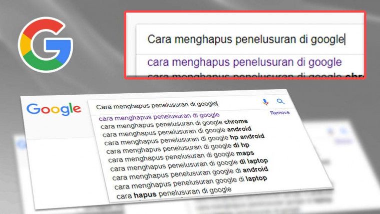 Cara menghapus keyword pencarian di google