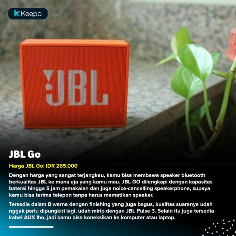 JBL GO bluetooth speaker