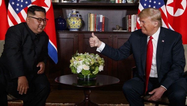 Kim Jong Un dan Donald Trump
