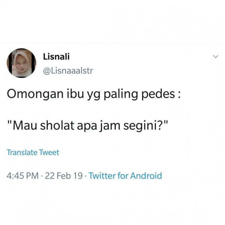 Omongan ibu yang pedes