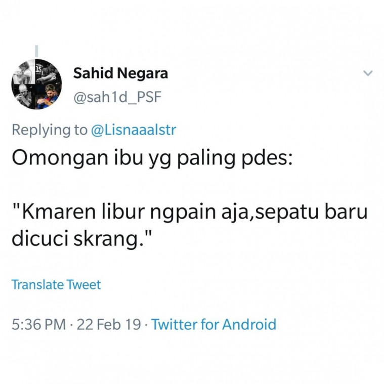 Omongan ibu yang pedes