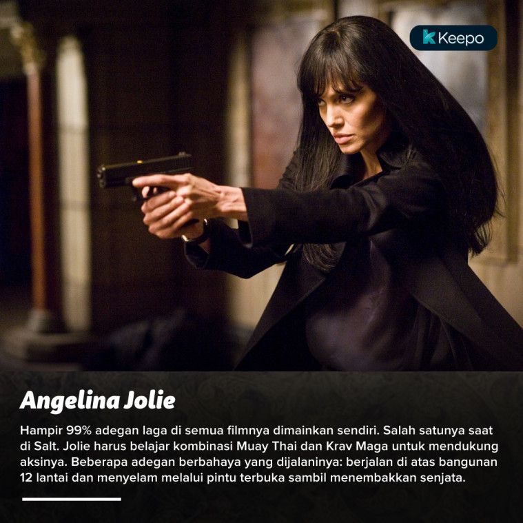 aktris tanpa stuntwoman di film action