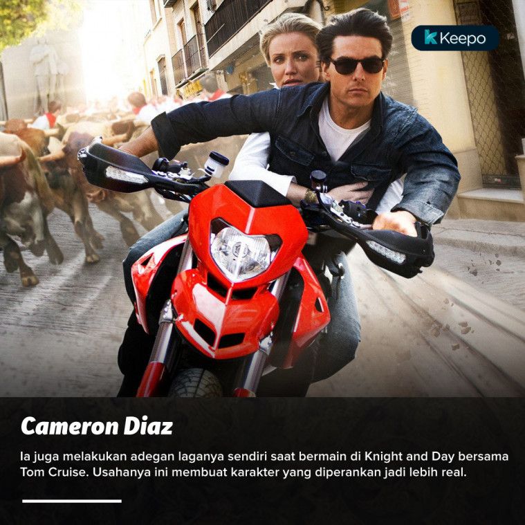 aktris tanpa stuntwoman di film action