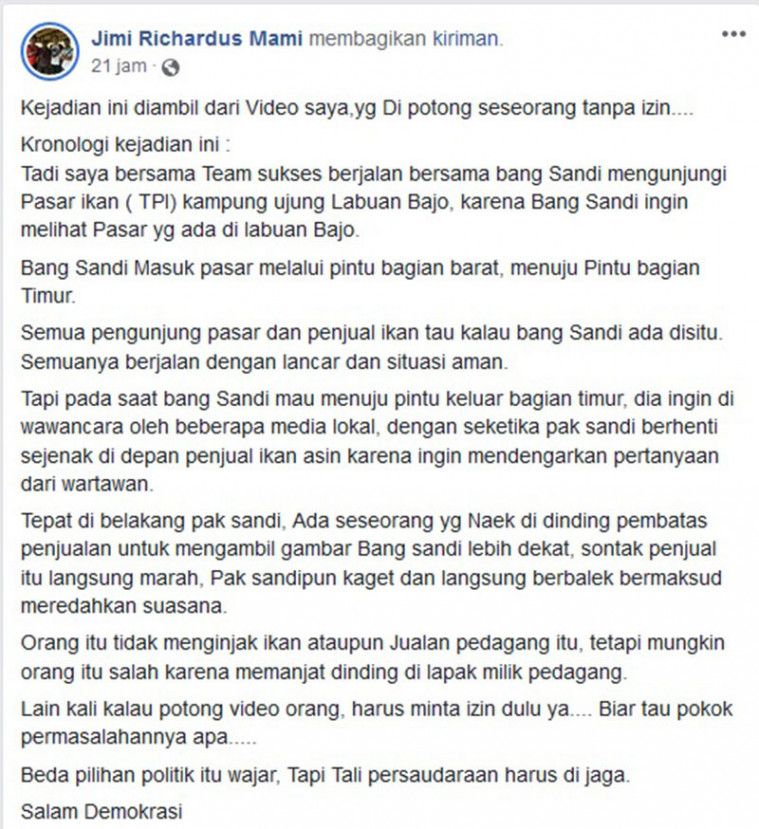 Sandiaga Uno kaget diusir pedagang