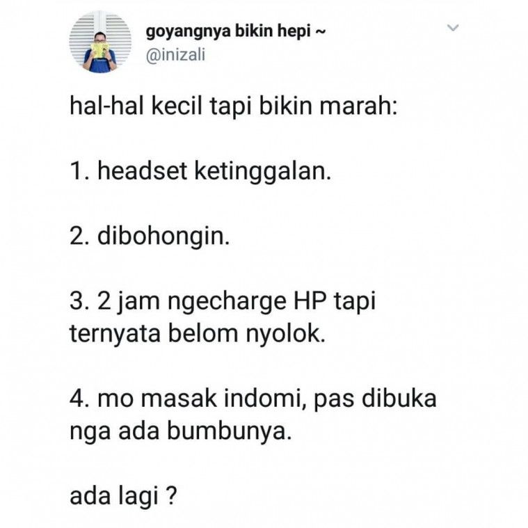 5 Hal Kecil Tapi Bikin Emosi Menurut Netizen Ngakak