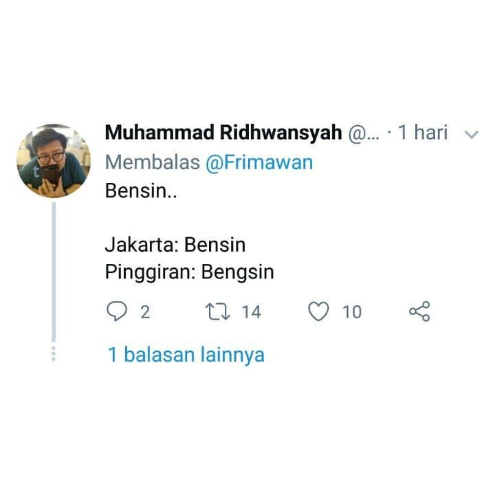 Beda bahasa orang Jakarta sama pinggiran