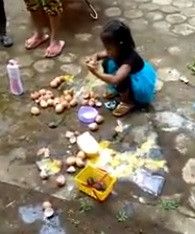 telur pecah semua