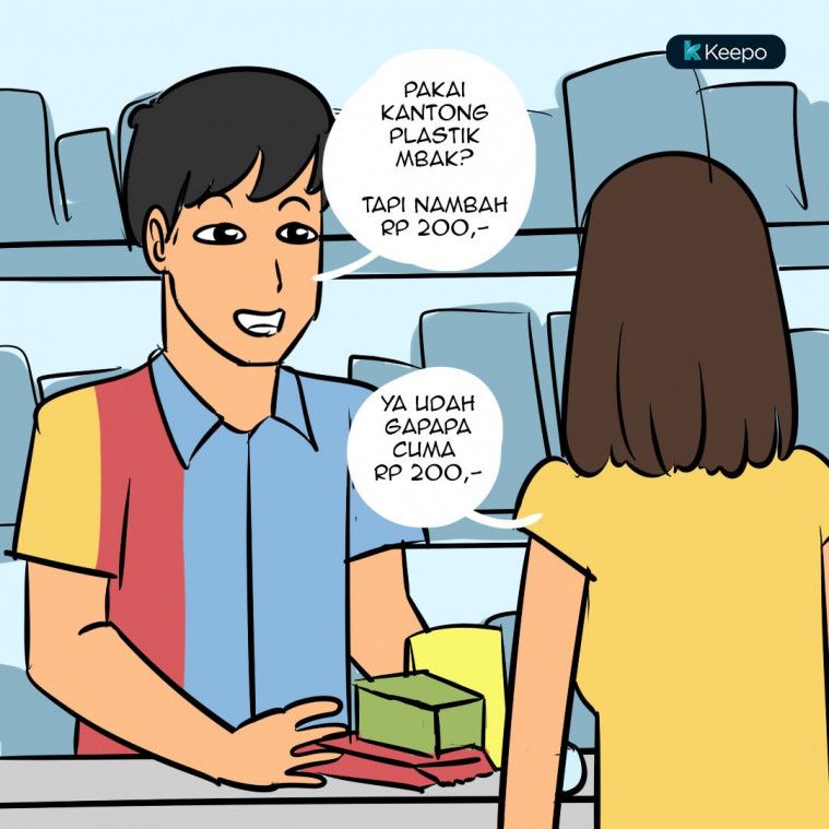 Ilustrasi plastik berbayar
