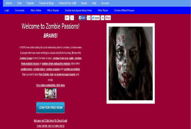 Situs cari jodoh buat para pecinta zombie