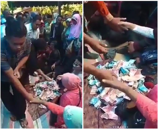 kasih uang tanpa aplop di kondangan