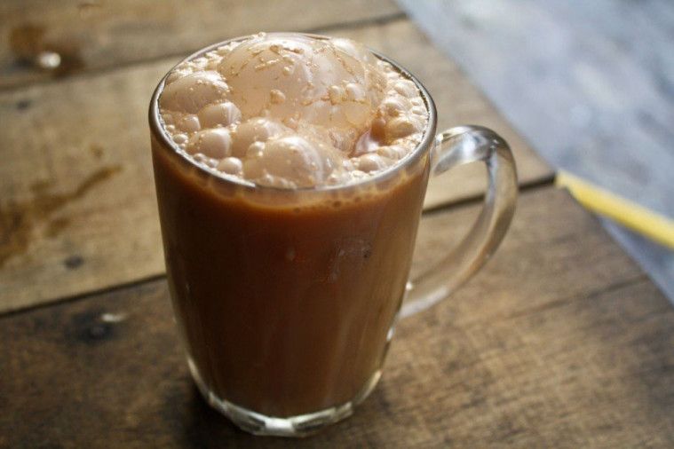 Bentuk teh tarik setelah siap disajikan. Image via ResepAsia