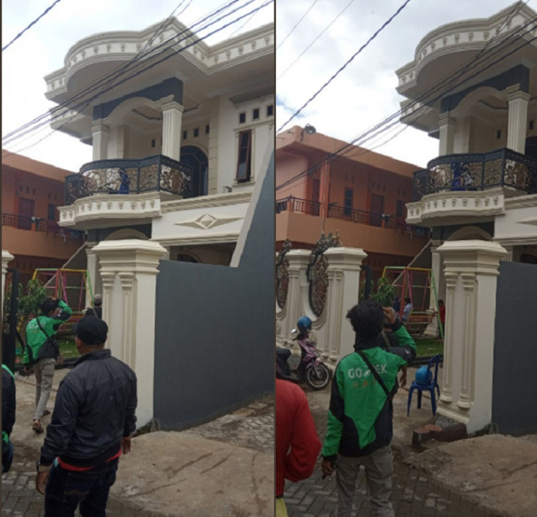 Driver ojeg online bangun rumah mewah