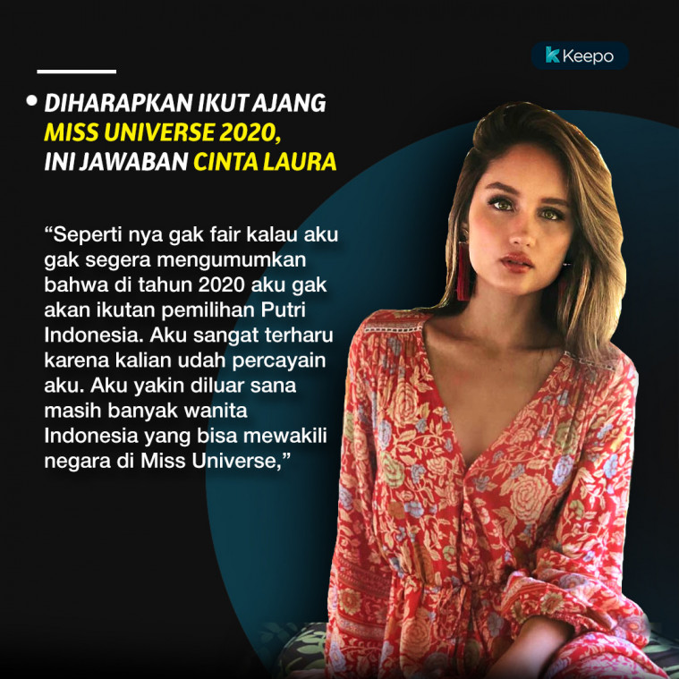 Jawaban Cinta Laura Soal Putri Indonesia 2020