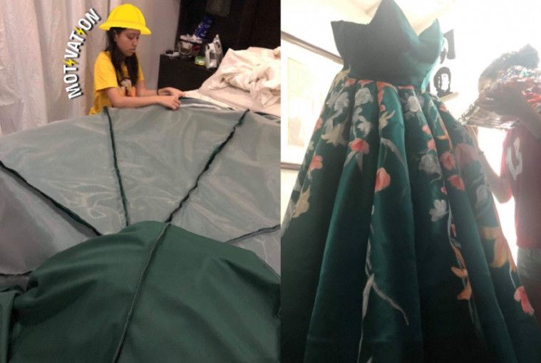 Gadis ini membuat baju prom night nya sendiri