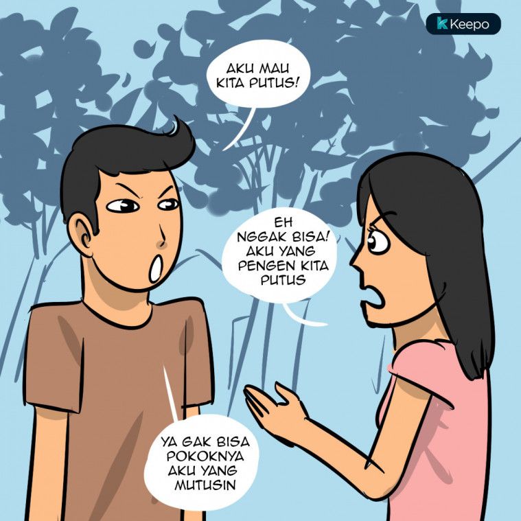 Ilustrasi pasangan bertengkar