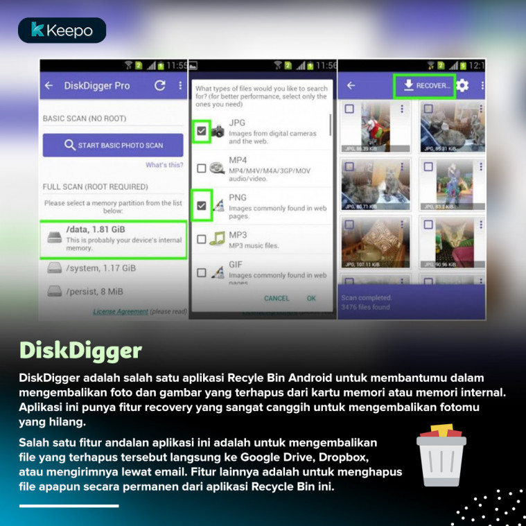 daftar aplikasi recycle bin terbaik android