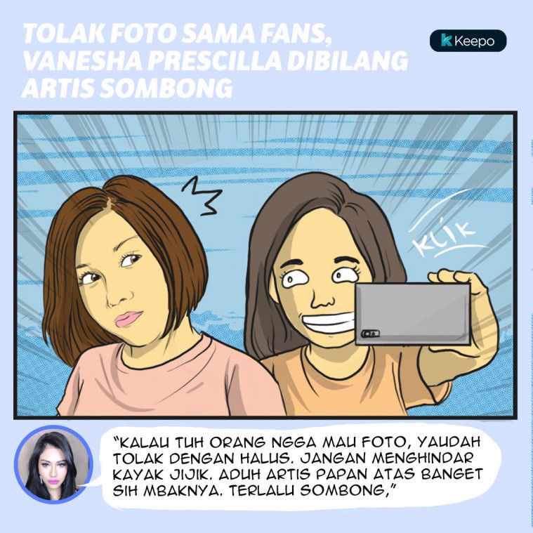 Vanesha dibilang sombong