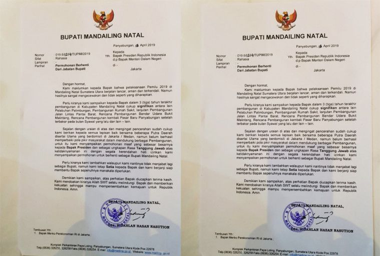Mendagri Tjahjo Kumolo Bupati Mandailing Natal