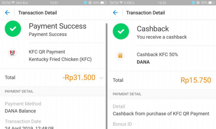 bukti pembelian dengan DANA