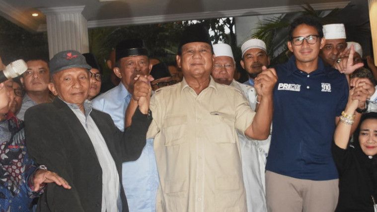 Baliho kemenangan Prabowo-Sandi