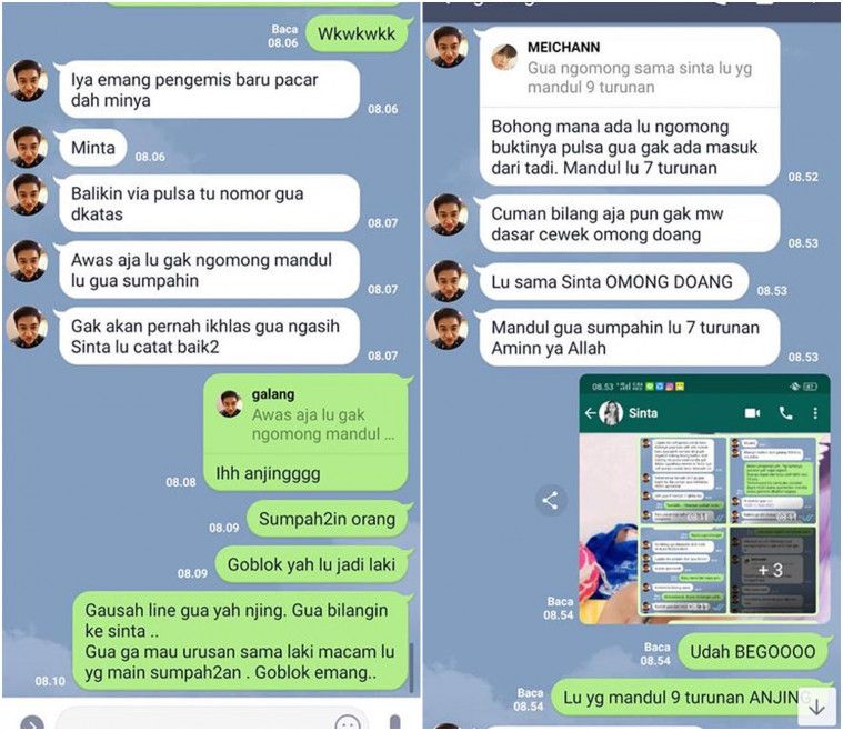 Mantan minta uang dibalikin