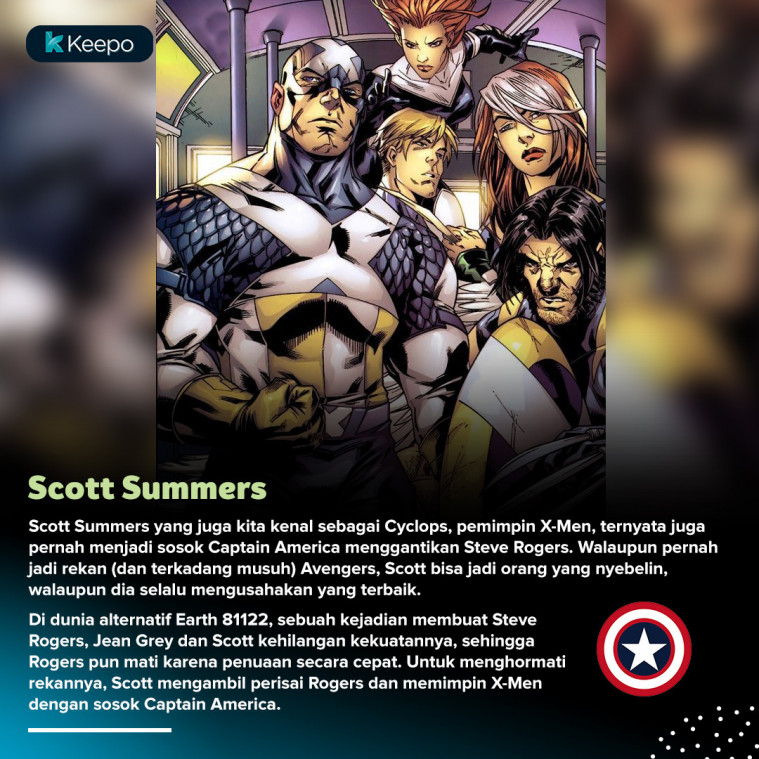 Sosok Captain America selain Steve Rogers di komik Marvel