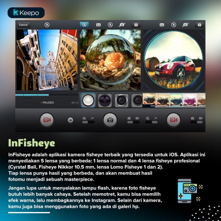 aplikasi kamera fisheye terbaik InFisheye