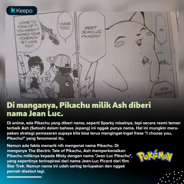 fakta menarik pikachu