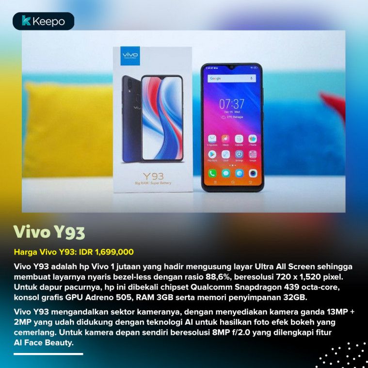 6 HP Vivo 1 Jutaan Terbaik 2019 Anti Murahan