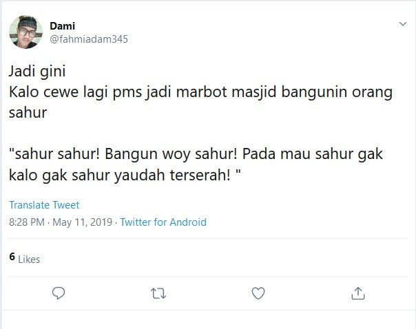 Marbot kocak saat bangunkan sahur