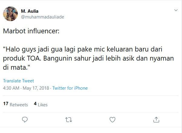 Marbot kocak saat bangunkan sahur