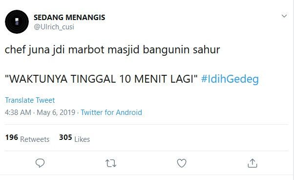 Marbot kocak saat bangunkan sahur