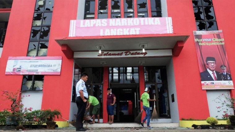 Tolak Sidak Narkoba, Lapas Langkat Dibakar Para Napi