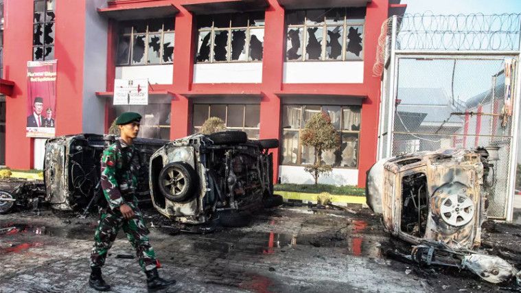 Tolak Sidak Narkoba, Lapas Langkat Dibakar Para Napi
