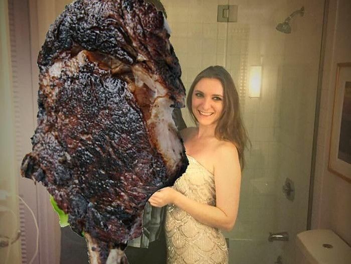 ganti foto mantan pacar dengan steak