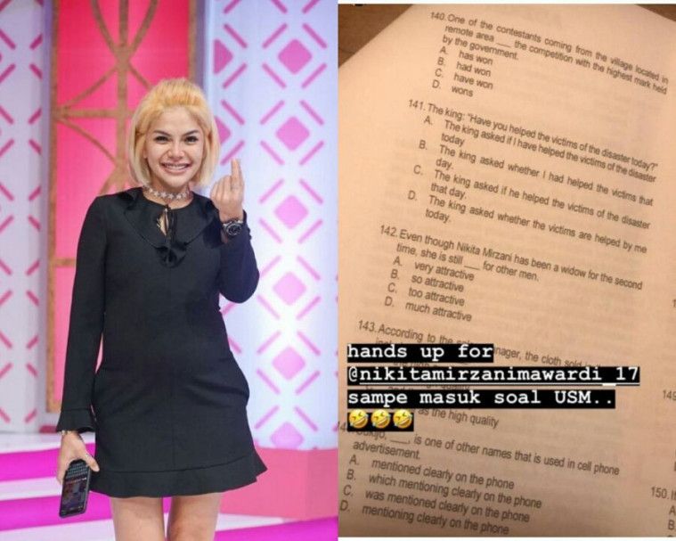 artis masuk soal ujian