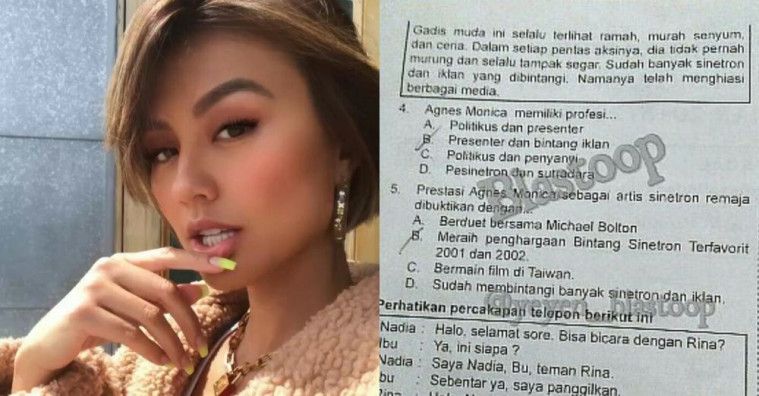 artis masuk soal ujian