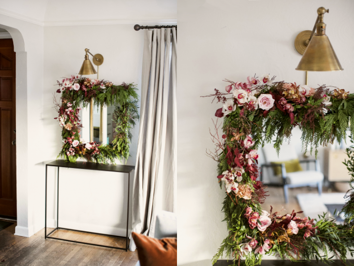 DIY cermin floral