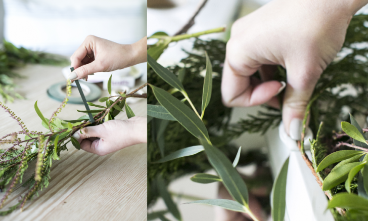 DIY cermin floral